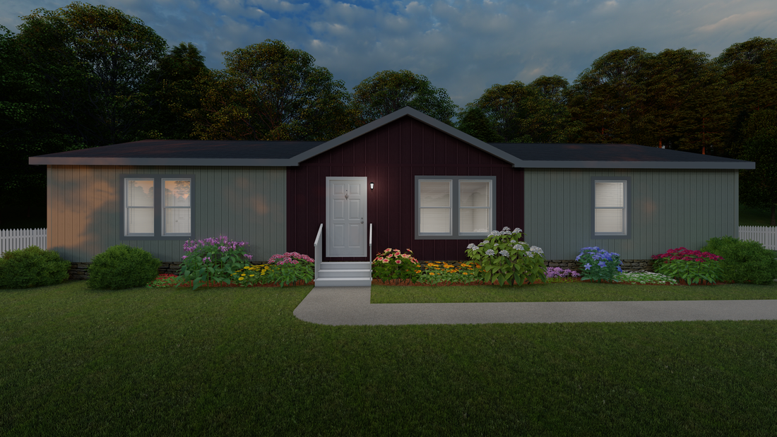 The 2024 COLUMBIA RIVER Exterior. This Manufactured Mobile Home features 3 bedrooms and 2 baths.