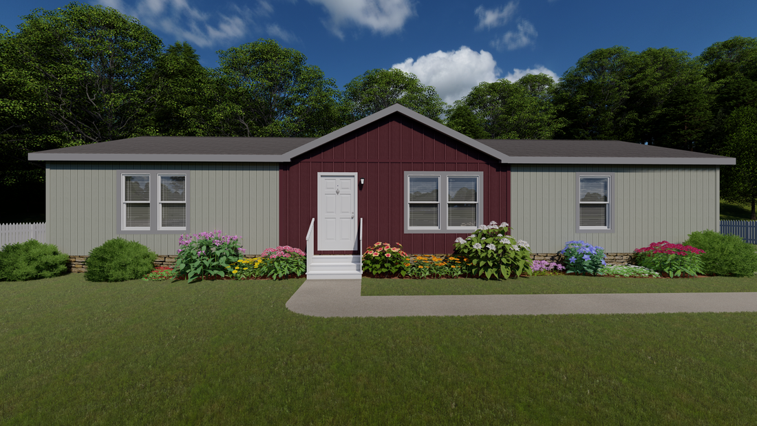 The 2024 COLUMBIA RIVER Exterior. This Manufactured Mobile Home features 3 bedrooms and 2 baths.