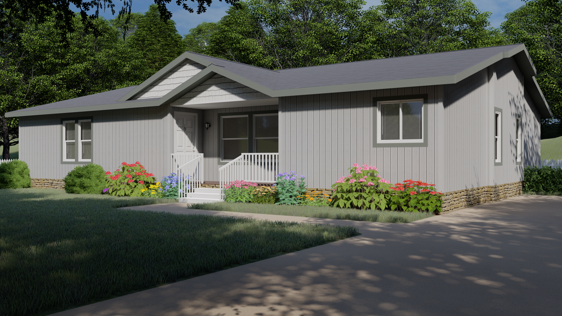 The 9588S SAINT HELENS Exterior. This Manufactured Mobile Home features 3 bedrooms and 2 baths.