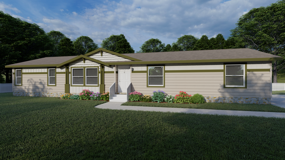 The 9596S RAINIER Exterior. This Manufactured Mobile Home features 3 bedrooms and 2 baths.